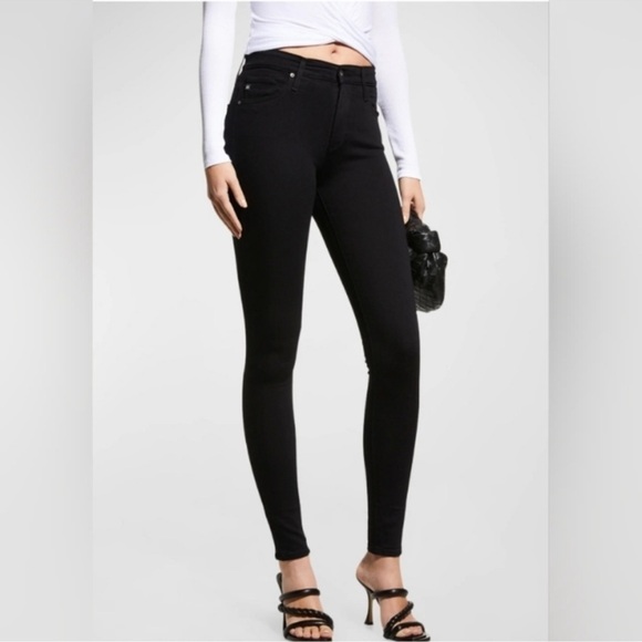 AG Adriano Goldschmied The Farrah Skinny Ankle Black Jeans - Picture 1 of 8